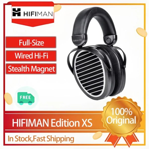 Original HIFIMAN Edition XS Full-Size Over-Ear Open-Back Planar Magnetic Hi-Fi Headphones with Stealth Magnets Design Adjustable